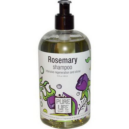 Pure Life Soap, Rosemary Shampoo 450ml