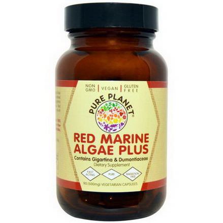 Pure Planet, Red Marine Algae Plus, 500mg, 90 Veggie Caps