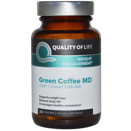 Quality of Life Labs, Green Coffee MD, GCA Cissus CQR-300, 30 Veggie Caps