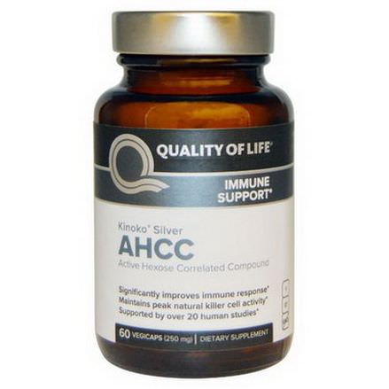 Quality of Life Labs, Kinoko Silver AHCC, 250mg, 60 Veggie Caps