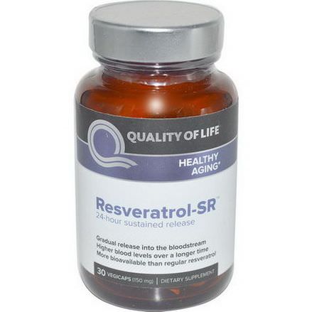 Quality of Life Labs, Resveratrol-SR, 150mg, 30 Vegicaps