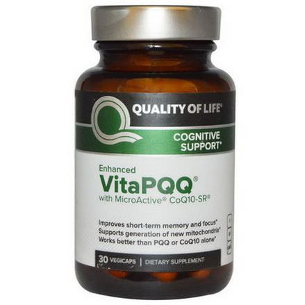 Quality of Life Labs, VitaPQQ, Cognitive Support, 30 Vegicaps