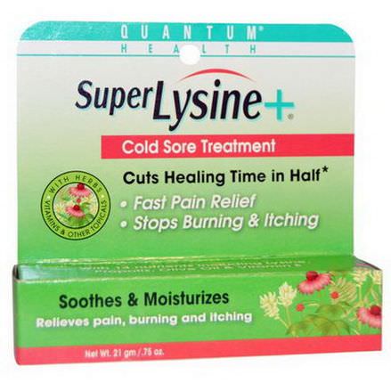 Quantum Health, Super Lysine Cold Sore Treatment 21g