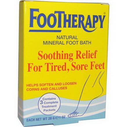 Queen Helene, FooTherapy, Natural Mineral Foot Bath, 3 Packets 28g Each
