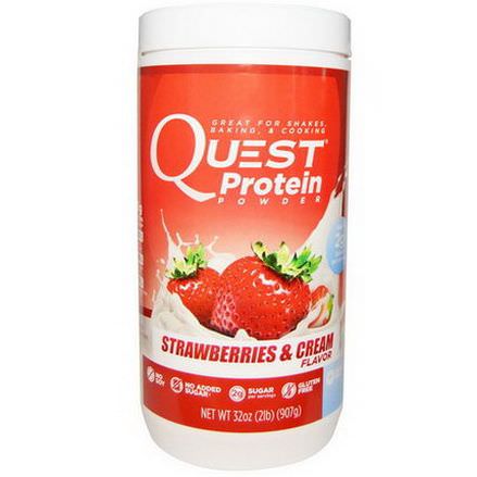 Quest Nutrition, Protein Powder, Strawberries&Cream Flavor 907g
