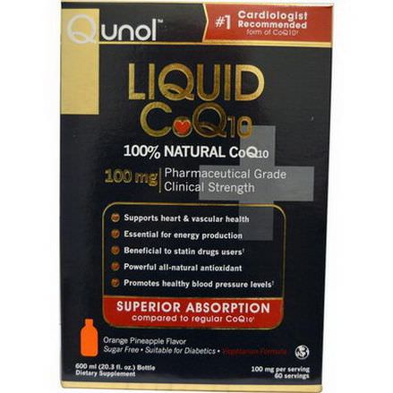 Qunol, Liquid CoQ10, Orange Pineapple Flavor, 100mg 600ml