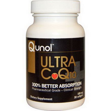 Qunol, Ultra CoQ10, 100mg, 30 Softgels