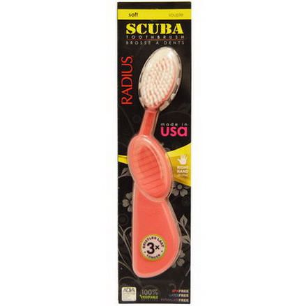 RADIUS, SCUBA Toothbrush, Pink, Soft, Right Hand, 1 Toothbrush