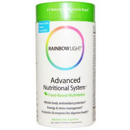 Rainbow Light, Advanced Nutritional System, Food-Based Multivitamin, 180 Tablets