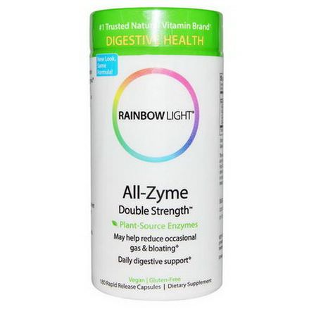 Rainbow Light, All-Zyme, Double Strength, 180 Rapid Release Capsules