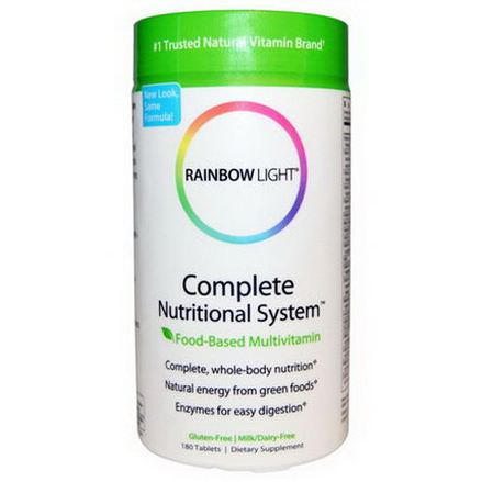 Rainbow Light, Complete Nutritional System, Food-Based Multivitamin, 180 Tablets
