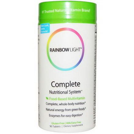 Rainbow Light, Complete Nutritional System, Food-Based Multivitamin, 90 Tablets