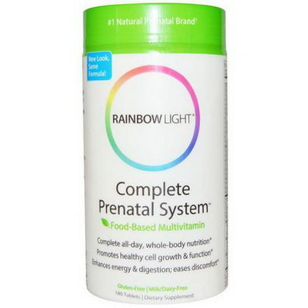 Rainbow Light, Complete Prenatal System, Food-Based Multivitamin, 180 Tablets