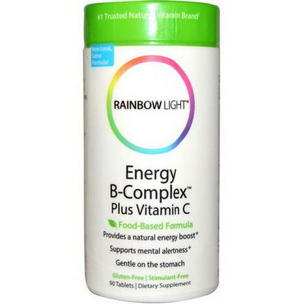 Rainbow Light, Energy B-Complex Plus Vitamin C, Food-Based Formula, 90 Tablets