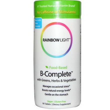 Rainbow Light, Food-Based B-Complete with Greens, Herbs&Vegetables, 90 Tablets
