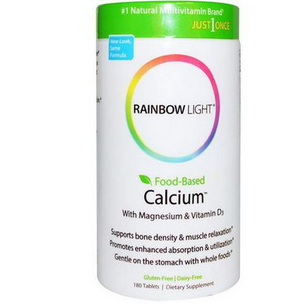 Rainbow Light, Just Once, Food-Based Calcium, 180 Tablets