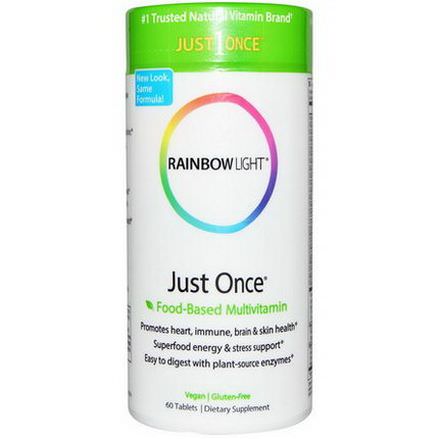 Rainbow Light, Just Once, Food-Based Multivitamin, 60 Tablets