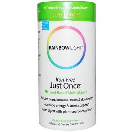 Rainbow Light, Just Once, Iron-Free, Food-Based Multivitamin, 120 Tablets