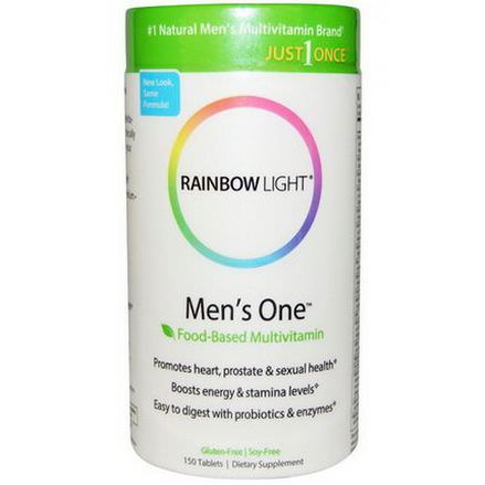 Rainbow Light, Just Once, Men's One, Food-Based Multivitamin, 150 Tablets