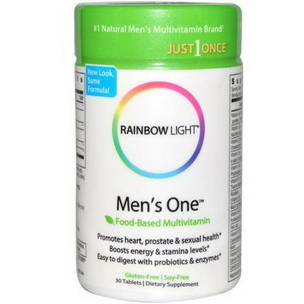 Rainbow Light, Just Once, Men's One, Food-Based Multivitamin, 30 Tablets