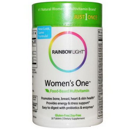 Rainbow Light, Just Once, Women's One, Food-Based Multivitamin, 30 Tablets