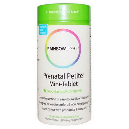 Rainbow Light, Prenatal Petite Mini-Tablet, Food-Based Multivitamin, 180 Mini-Tabs