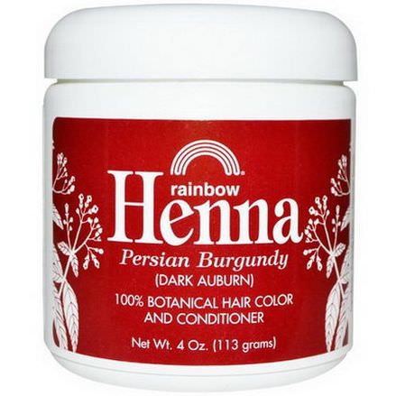 Rainbow Research, Henna, 100% Botanical Hair Color and Conditioner, Persian Burgundy Dark Auburn 113g