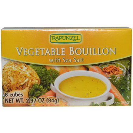Rapunzel, Vegan Vegetable Bouillon with Sea Salt, 8 Cubes 84g
