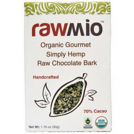 Rawmio, Organic Gourmet Simply Hemp Raw Chocolate Bark 50g