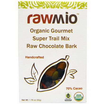 Rawmio, Organic Gourmet Super Trail Mix Raw Chocolate Bark 50g