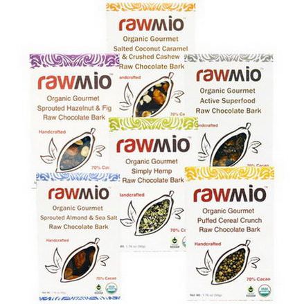 Rawmio, Raw Chocolate Gift Box, 6 Bark Bars 50g Each