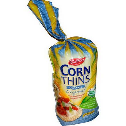 Real Foods, Organic Corn Thins, Original, 25 Slices 150g