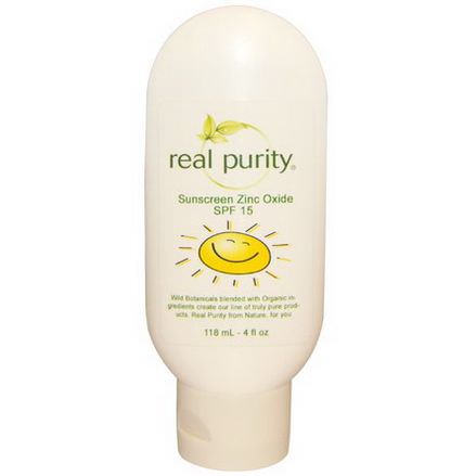 Real Purity, Sunscreen Zinc Oxide, SPF 15 118ml