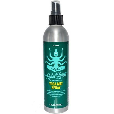 Rebel Green, Yoga Mat Spray, Clarity 237ml