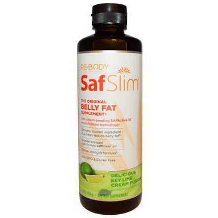 Rebody Safslim, The Original Belly Fat Supplement, Delicious Key Lime Cream Fusion 454g