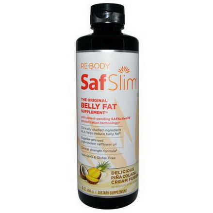 Rebody Safslim, The Original Belly Fat Supplement, Pina Colada Cream Fusion 454g