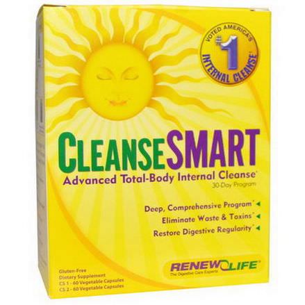 Renew Life, CleanseSmart, Advanced Total-Body Internal Cleanse, 30 Day Program