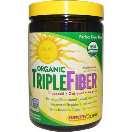 Renew Life, Organic Triple Fiber 340g