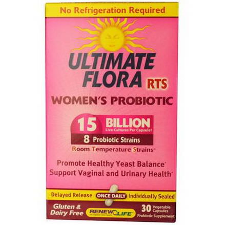 Renew Life, Ultimate Flora, RTS Women's Probiotic, 15 Billion, 30 Veggie Caps