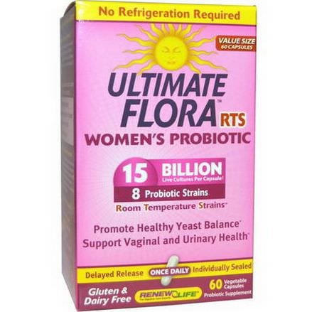 Renew Life, Ultimate Flora, RTS Women's Probiotic, 15 Billion, 60 Veggie Caps