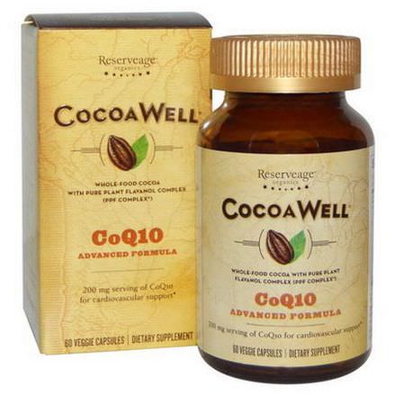 ReserveAge Nutrition, CocoaWell, CoQ10, Advanced Formula, 60 Veggie Caps