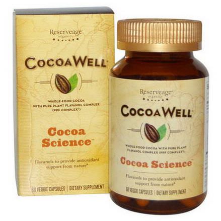 ReserveAge Nutrition, CocoaWell, Whole-Food Cocoa with Pure Plant Flavanol Complex, 60 Veggie Caps