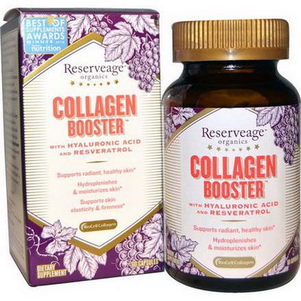 ReserveAge Nutrition, Collagen Booster, with Hyaluronic Acid and Resveratrol, 60 Capsules