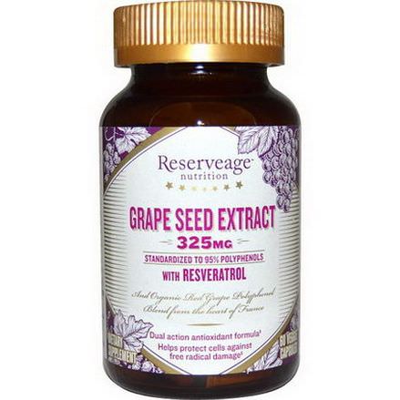 ReserveAge Nutrition, Grape Seed Extract, 325mg, 60 Veggie Caps