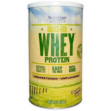 ReserveAge Nutrition, Grass-Fed Whey Protein, Unflavored 316g