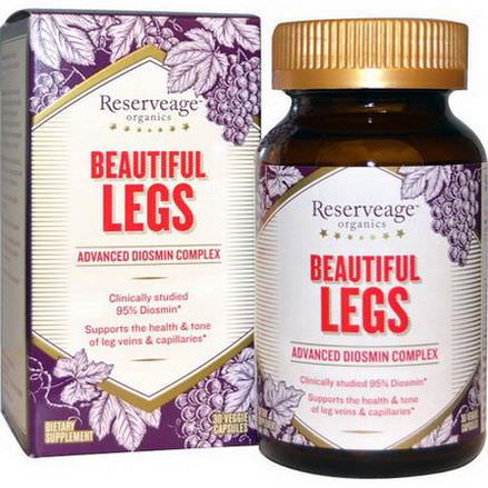 ReserveAge Nutrition, Beautiful Legs, Advanced Diosmin Complex, 30 Veggie Caps