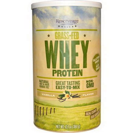 ReserveAge Nutrition, Grass-Fed Whey Protein, Vanilla Flavor 360g