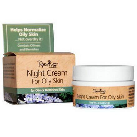 Reviva Labs, Night Cream, for Oily Skin 21g