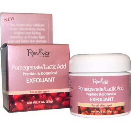 Reviva Labs, Pomegranate/Lactic Acid, Peptide&Botanical Exfoliant 55g
