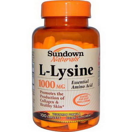 Rexall Sundown Naturals, L-Lysine, 1000mg, 100 Caplets